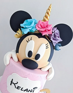 Minnie Mouse Unicorn birthday cake for a girl 